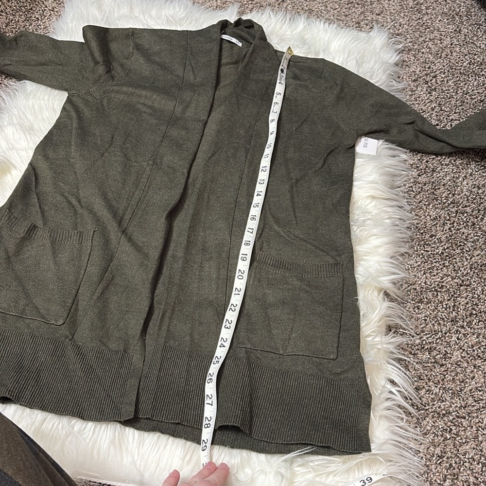 NWT Pink Clover From Stitch Fix Green Long Sleeve Open Sweater Size S - Picture 12 of 13